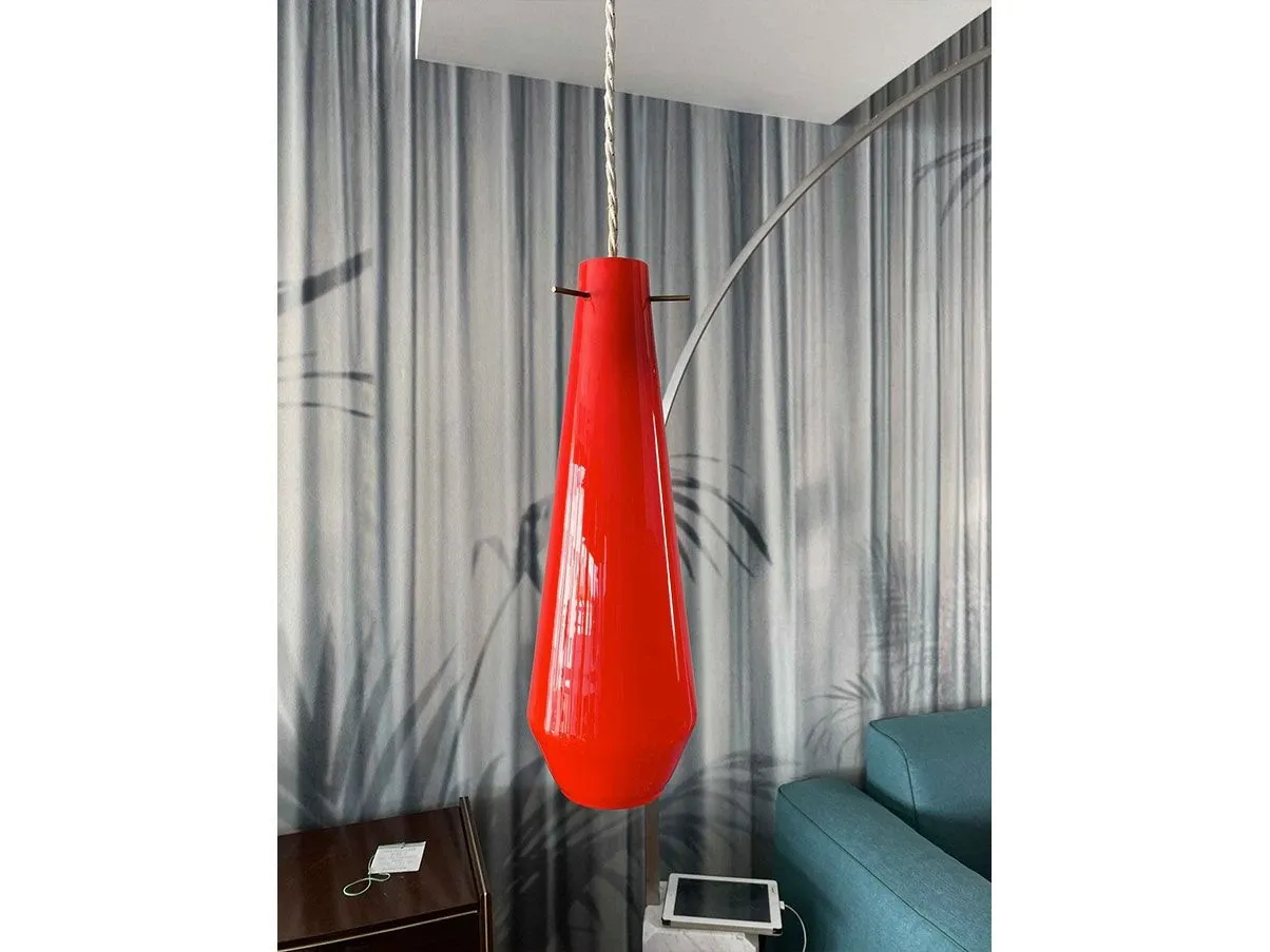 Set aus 2 Murano Glaslampen in Rot und Lila (1960er Jahre) 5
