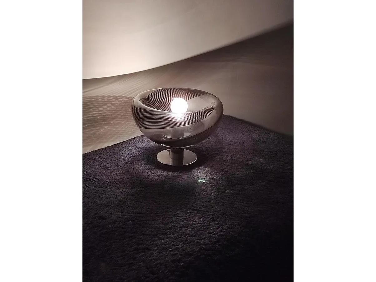 Lampada da tavolo vintage in vetro grigio (anni '70), Venini 2
