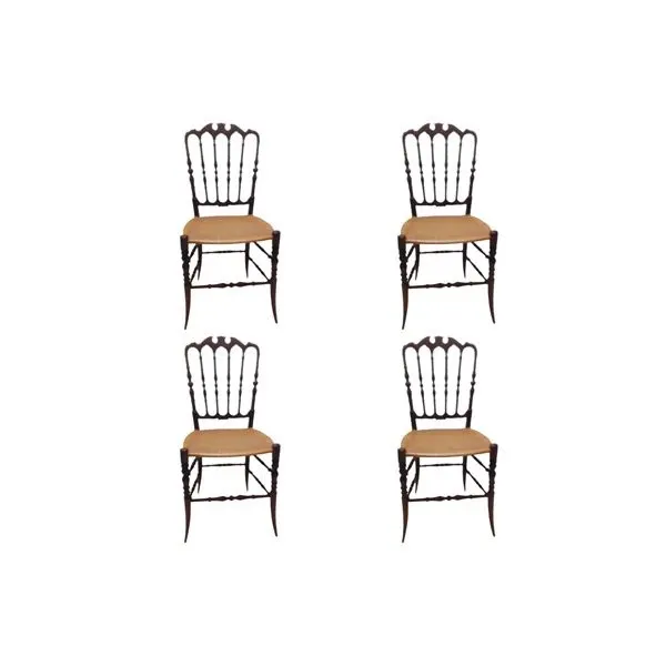 Set 4 sedie Chiavarine vintage (anni '50) 