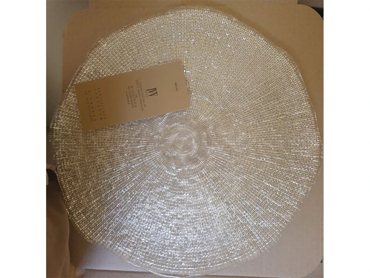 Set of 6 Diamantè centerpieces in transparent glass, IVV 2