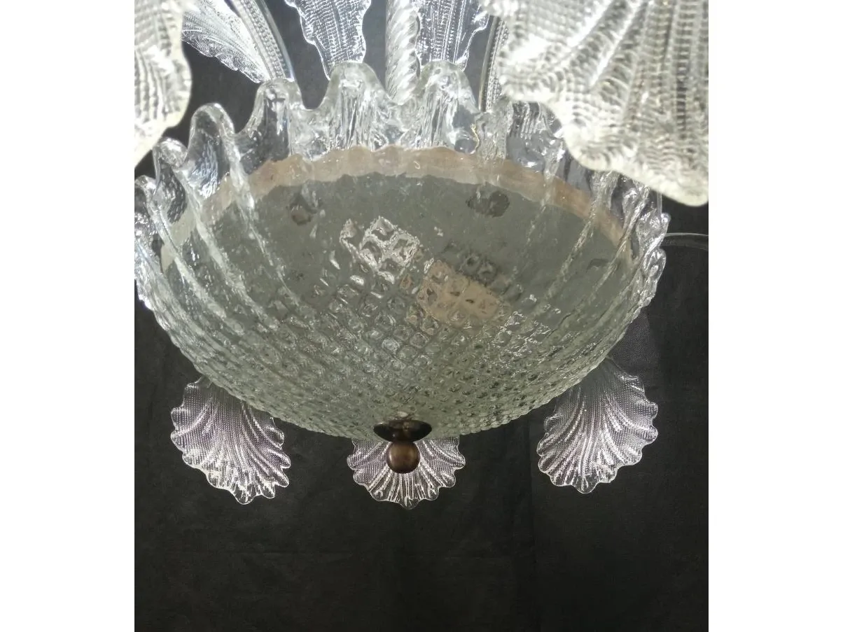 Vintage Murano glass chandelier (1940s) 4