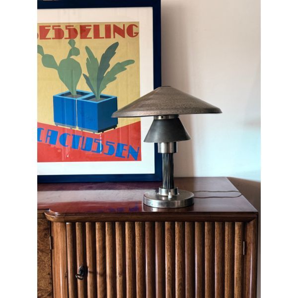 Art Deco Metal Table Lamp from the 1930s image