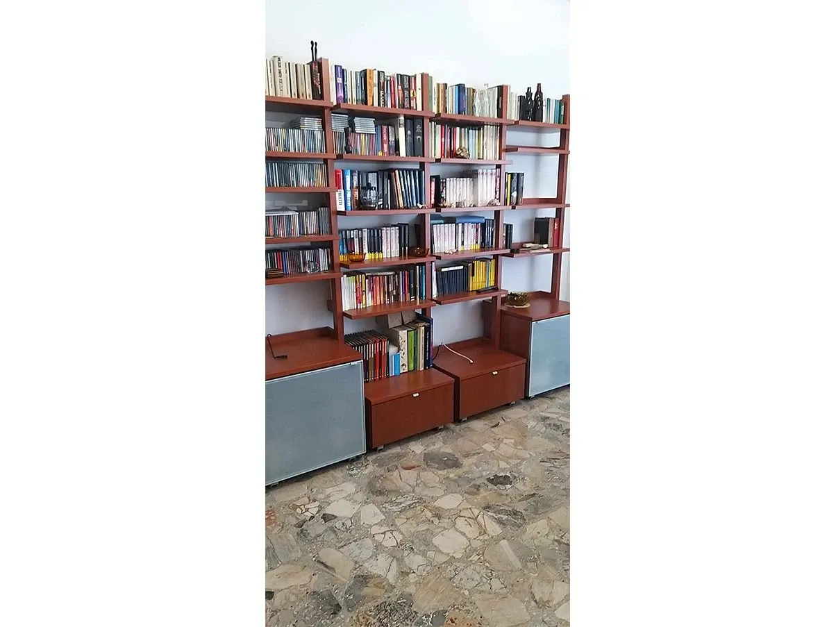 Cargo cherry wood bookcase with shelves and drawers, Calligaris 3