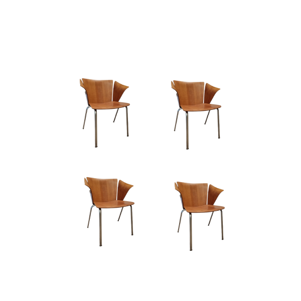 Set of 4 vintage VM3 chairs by Vico Magistretti, Fritz Hansen image