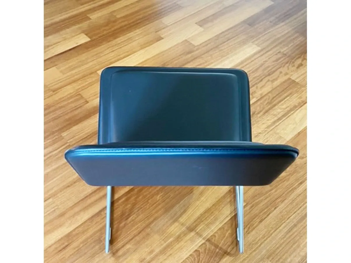 Poltroncina Low Pad in pelle (nero), Cappellini 6