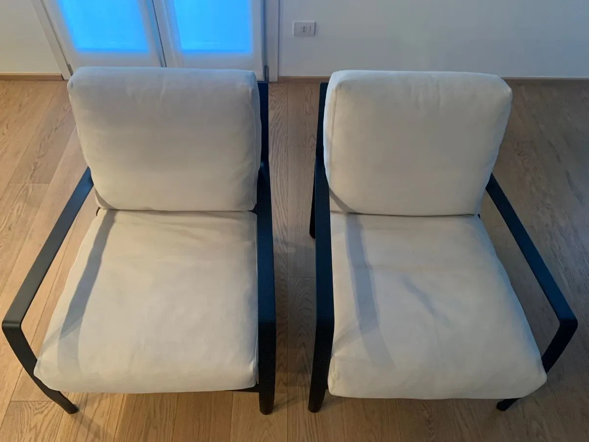 Set 2 poltrone Richard avorio, Minotti 4