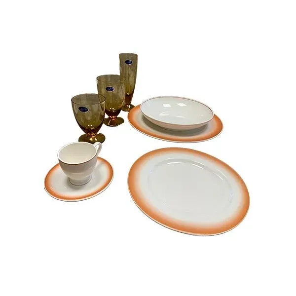 Bavaria ceramic plate and glass service, Mayrling image