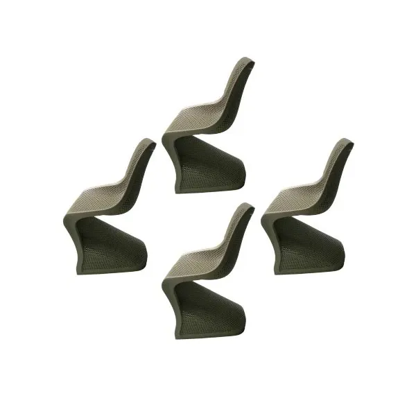 Set 4 sedie Bloom in materiale plastico forato, Siesta 4