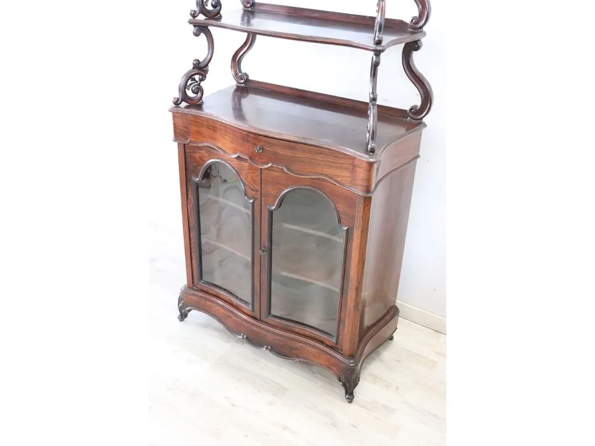 Vetrinetta antica in mogano vintage 4