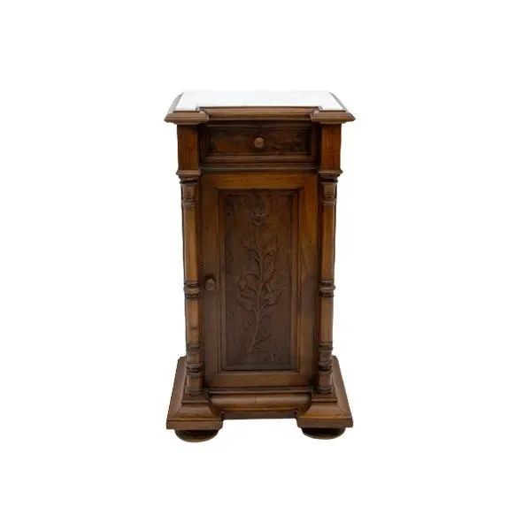 Vintage furniture in walnut and marble ('900), 