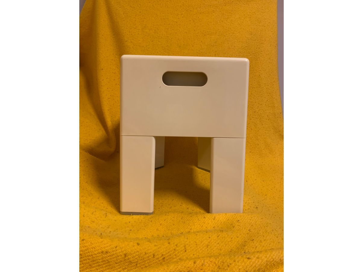 Vintage G-box storage stool Side