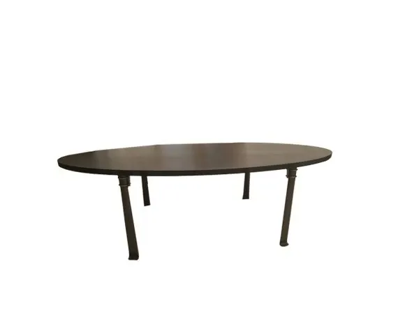 Legato oval table in wood and steel (black), Driade image