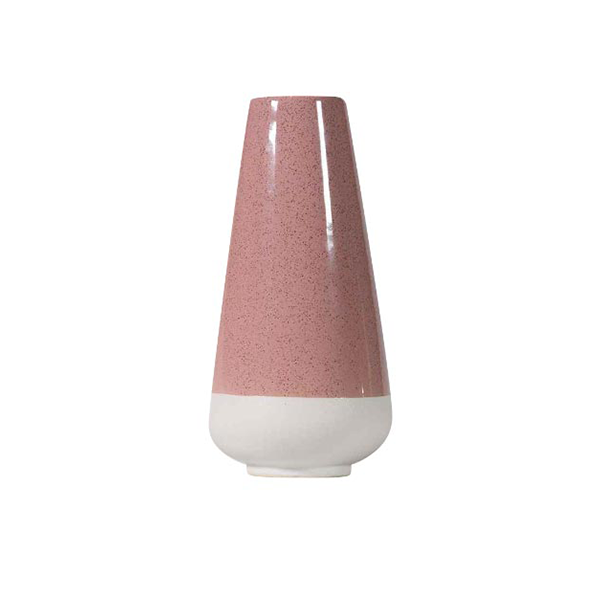 Image of Vaso moderno in ceramica (rosa e bianco), Bloomingville