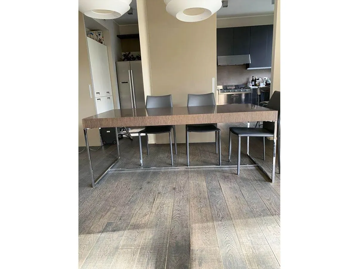 Athos 12 rectangular extendable table (brown), B&B Italia 1