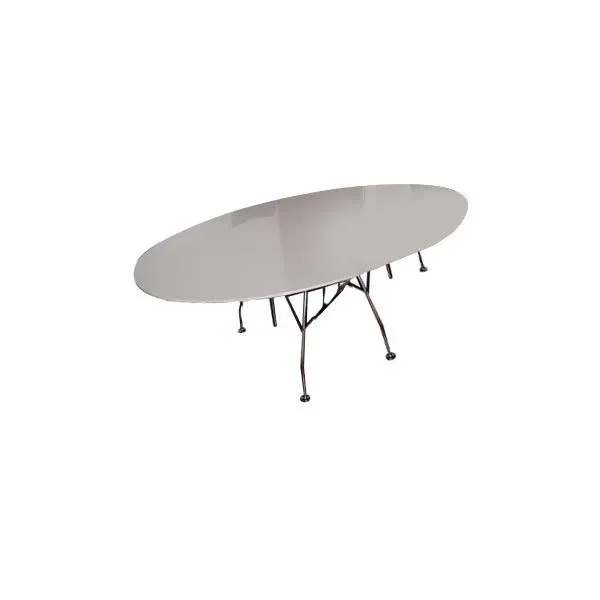 Glossy white oval table, Kartell image