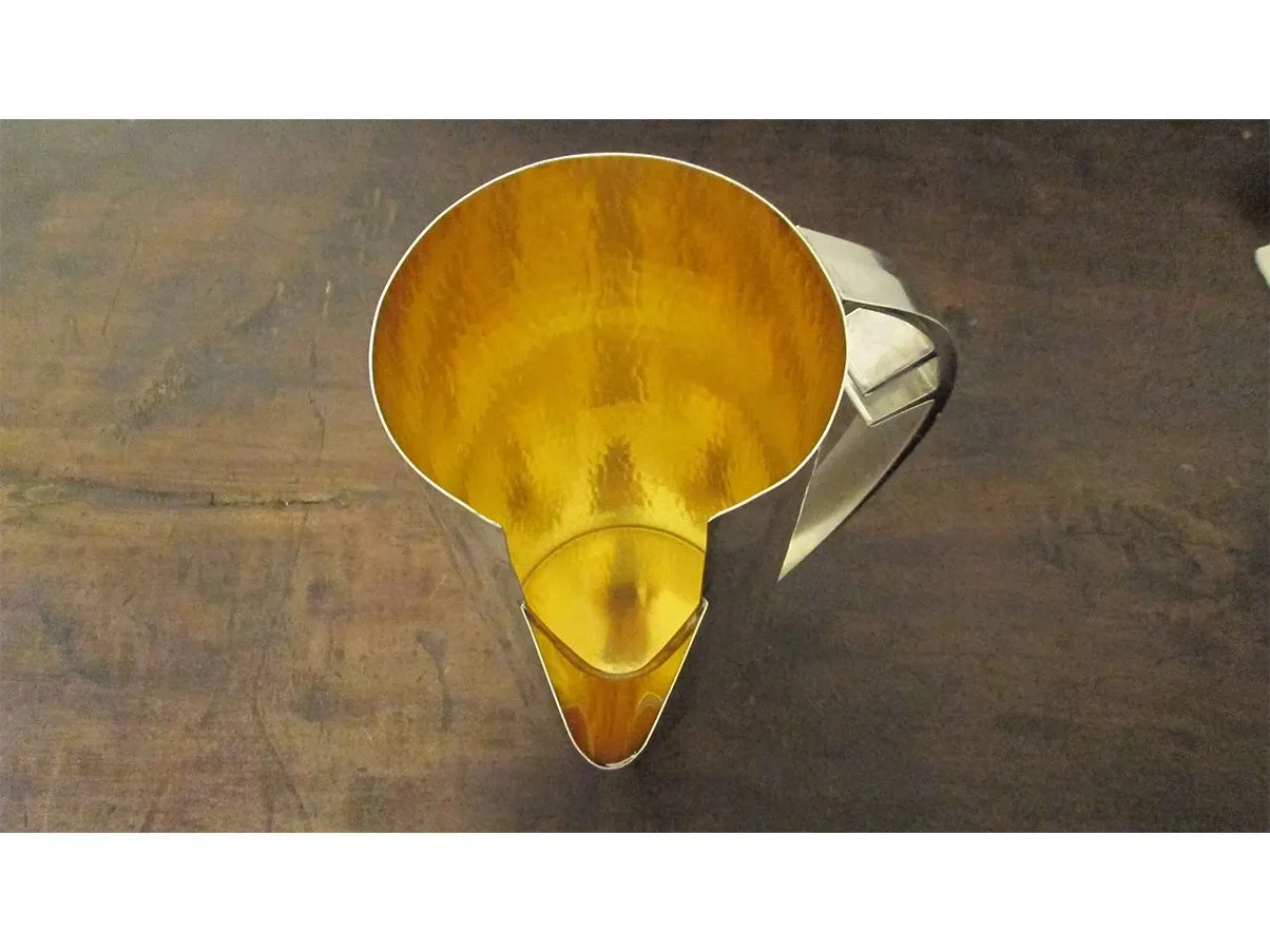 Carlo Scarpa carafe in gold and silver, Cleto Munari 8