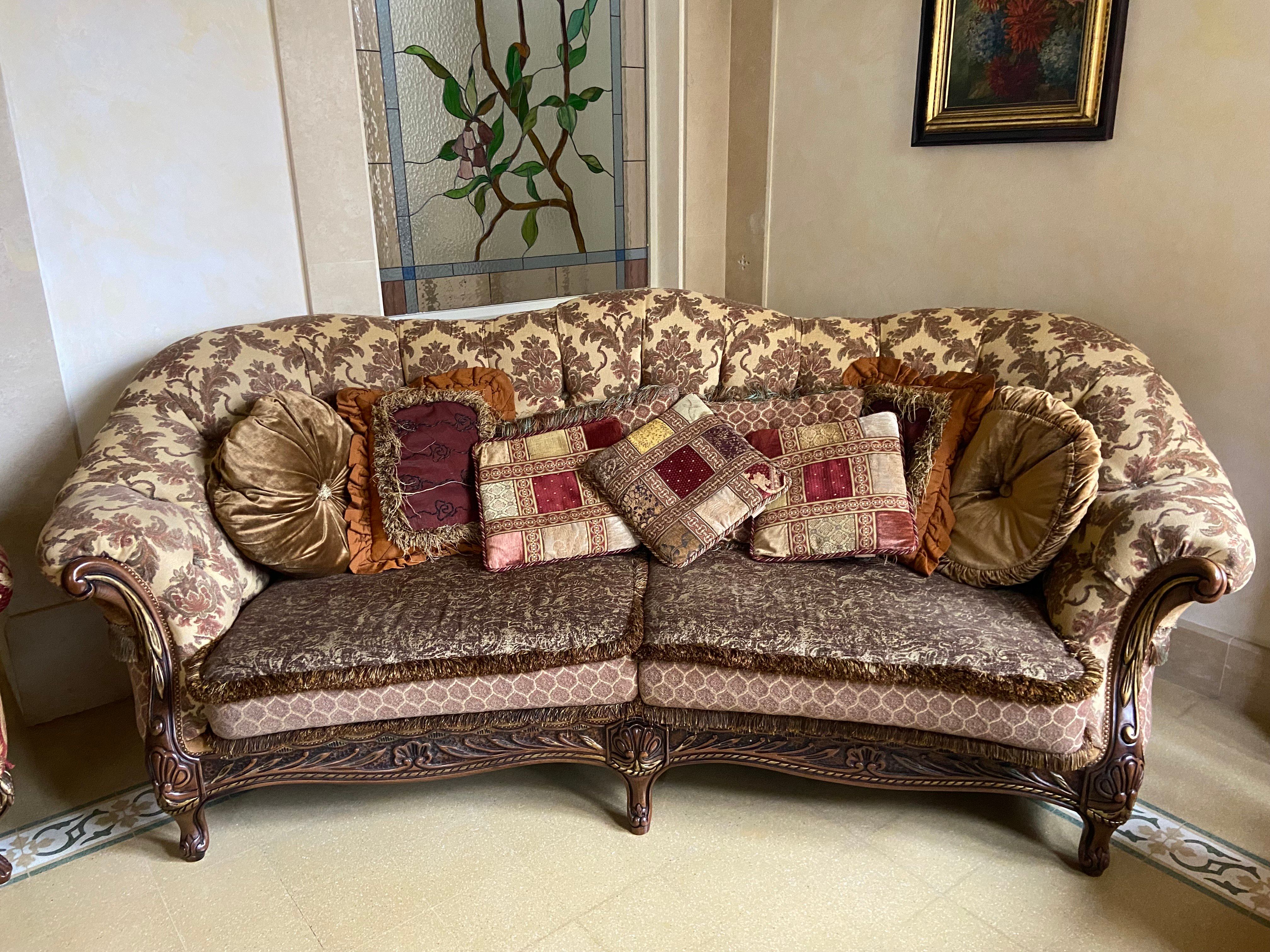 Set of 1 Canova 4-seater sofa and 2 Marquise armchairs, Mantellassi 1926 8