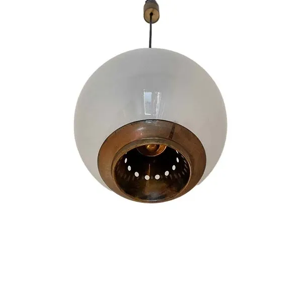 LS2 suspension lamp in brass and glass, Azucena image