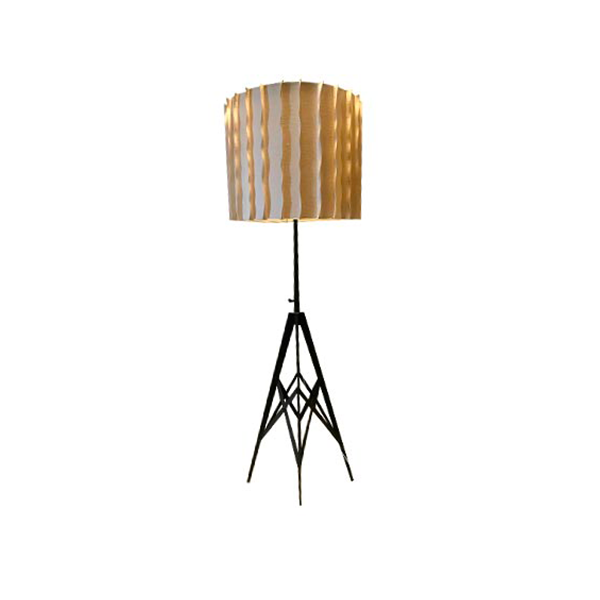 Pylon floor lamp in metal and linen, Foscarini image