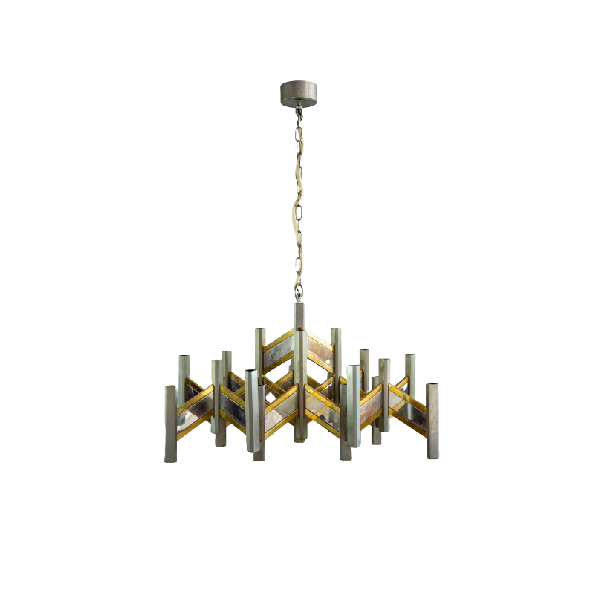 Zig Zag chandelier by Gaetano Sciolari, image