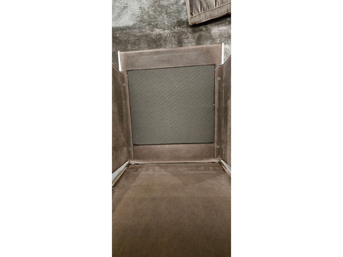 Happy Hour Leather and Satin Metal Armchair Details