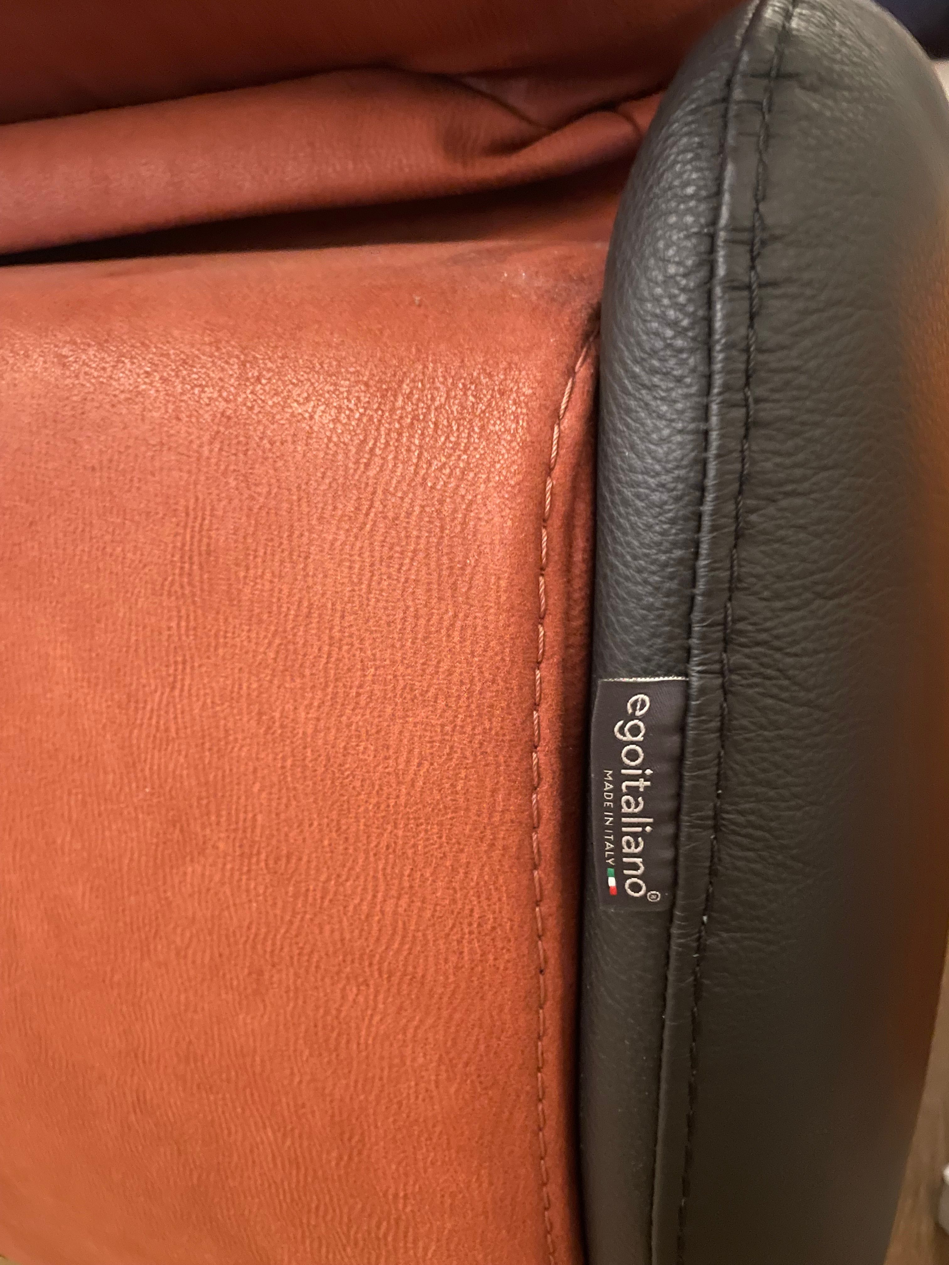 Set of 2 modular Selfy armchairs in fabric (yellow/brick) Brand