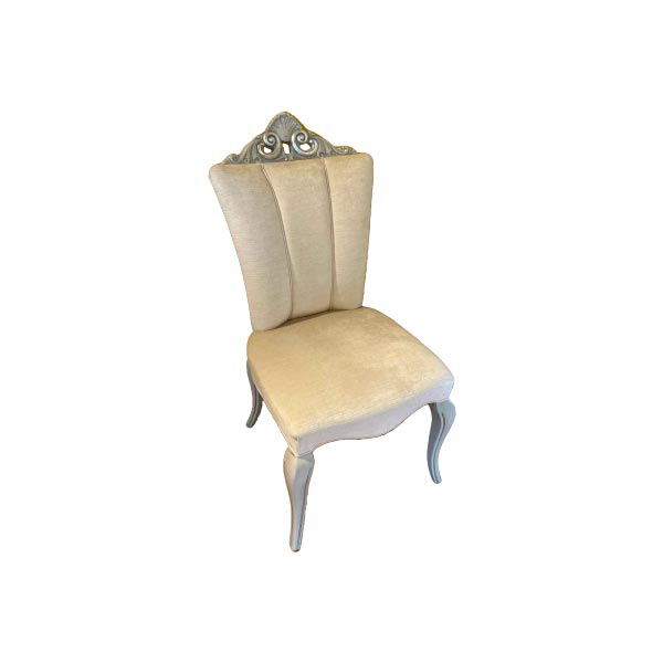 Upholstered chair in lacquered wood (silver), Betamobili image