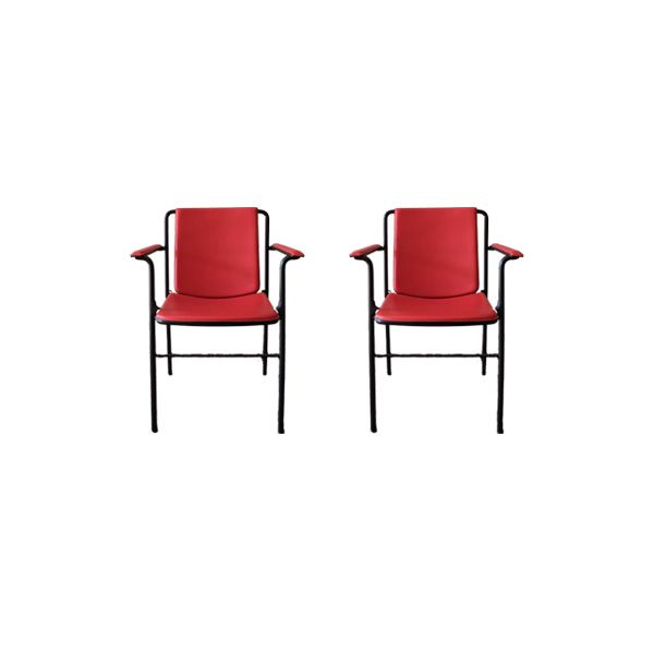 Set of 2 Movie armchairs in red leather, Poltrona Frau image