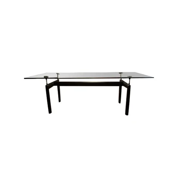Iconic LC6 table in glass and steel (anthracite), Cassina image
