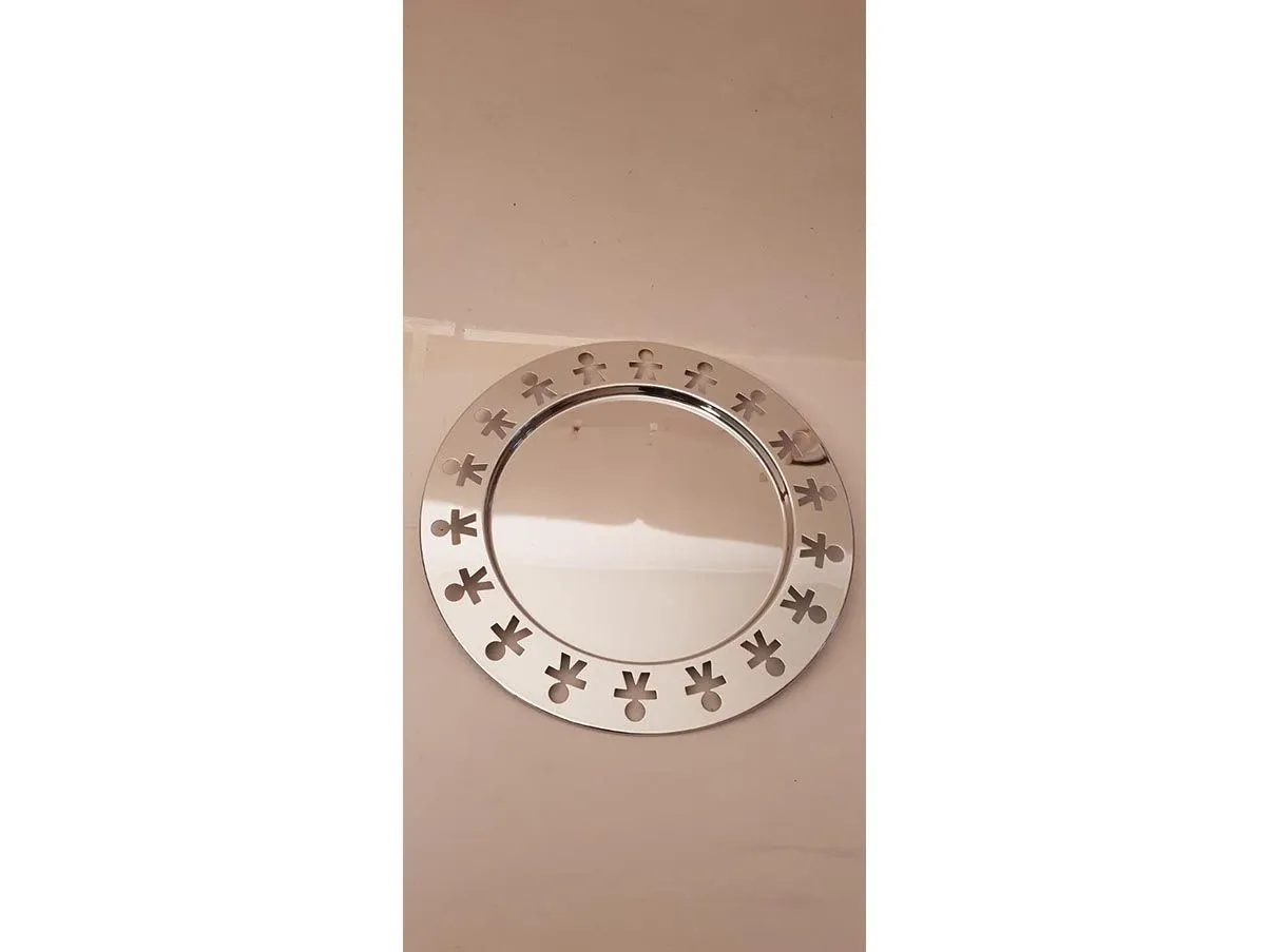 Girotondo circular tray in stainless steel, Alessi 1