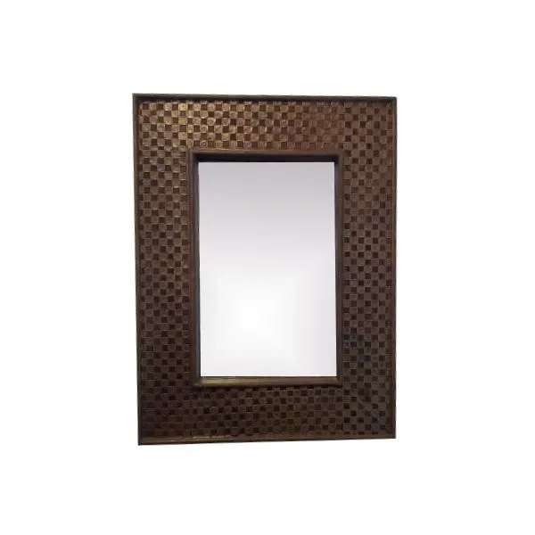 Vintage mirror in wood and brass, image