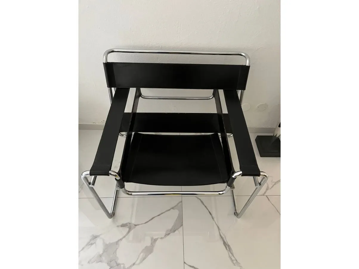 Wassily B3 armchair by Marcel Breuer, Gavina 4