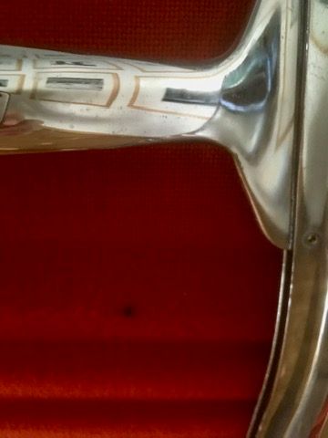 Red EA124 Lounge Chair by Charles and Ray Eames Defects