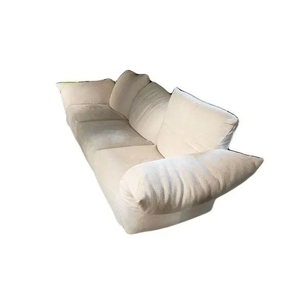 Standard 3-seater sofa with reclining cushions (white), Edra image