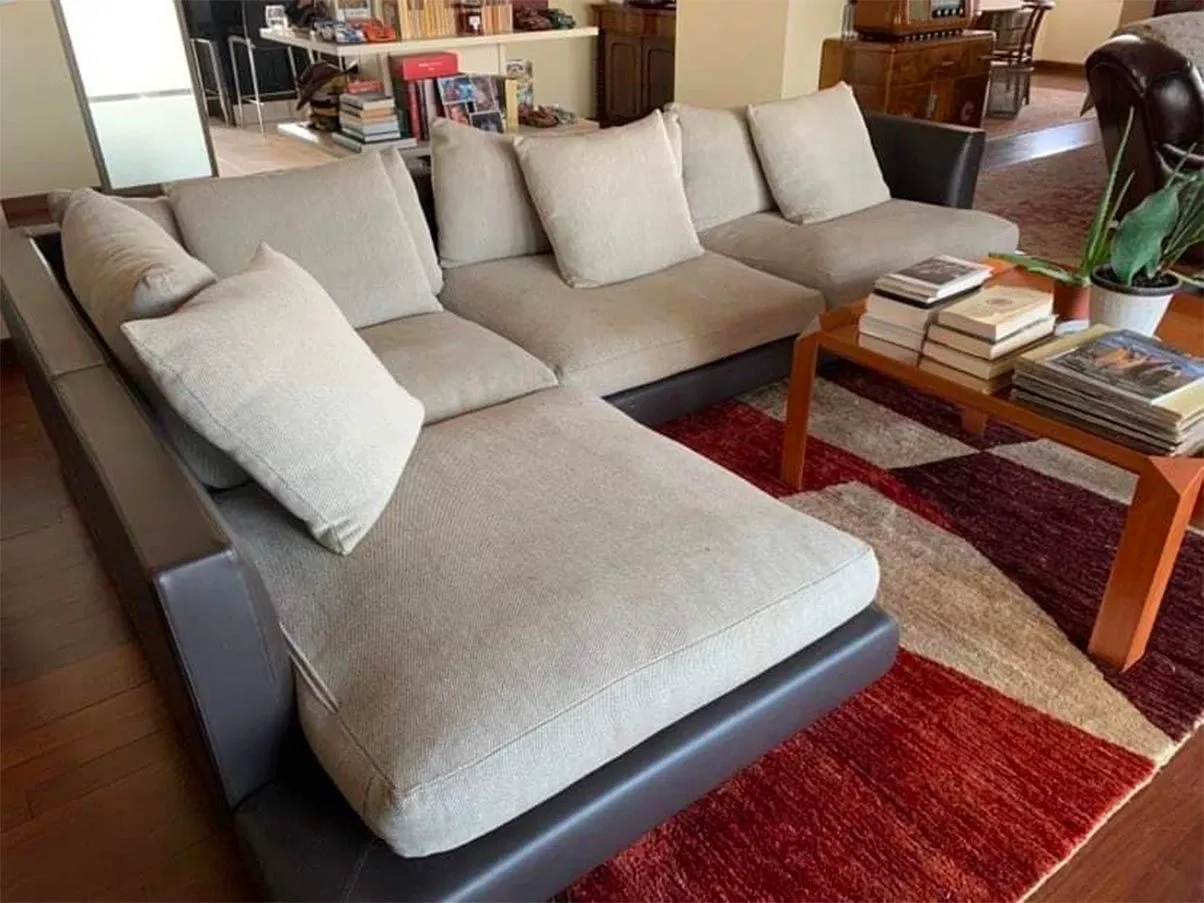 Ledersofa Long Island XL braun 1