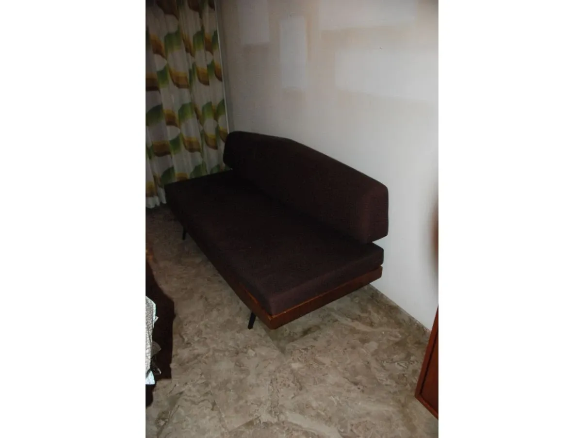 Brown vintage sofa bed (1960s), 3