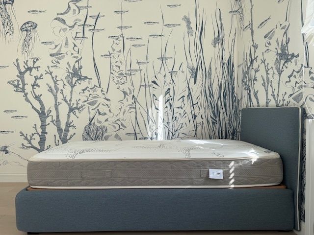 Single fabric bed (blue) 6