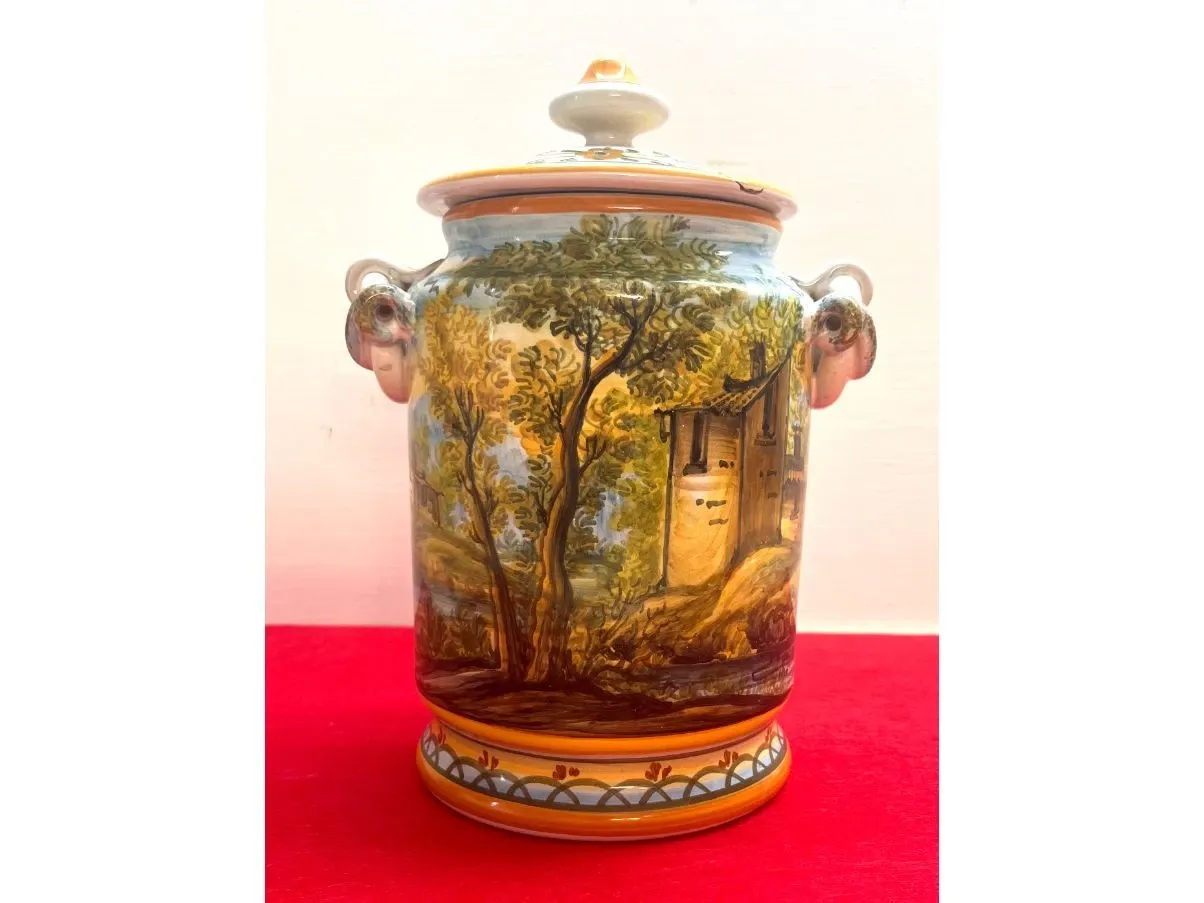 Set of 3 polychrome ceramic vases 5