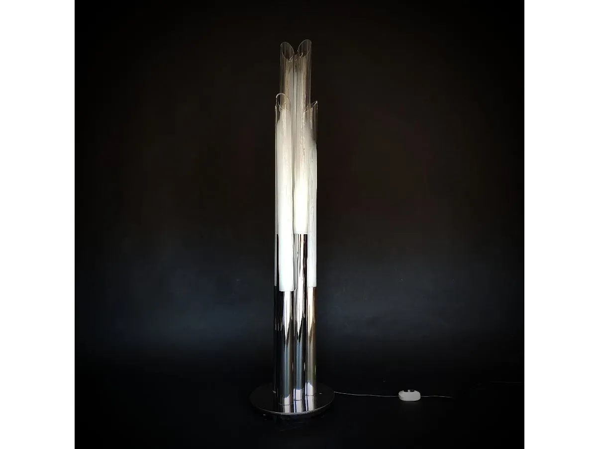 Lampada da terra vintage Canne (anni '60), Mazzega 2