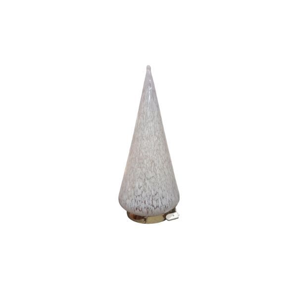 Lampada da tavolo a cono in vetro di Murano di Angelo Brotto (anni '70), Esperia image