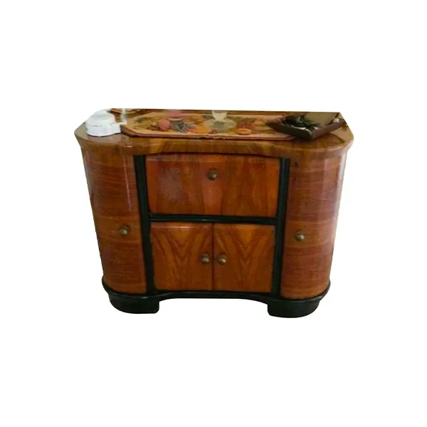 Vintage bar cabinet with wooden turntable (1950s), image