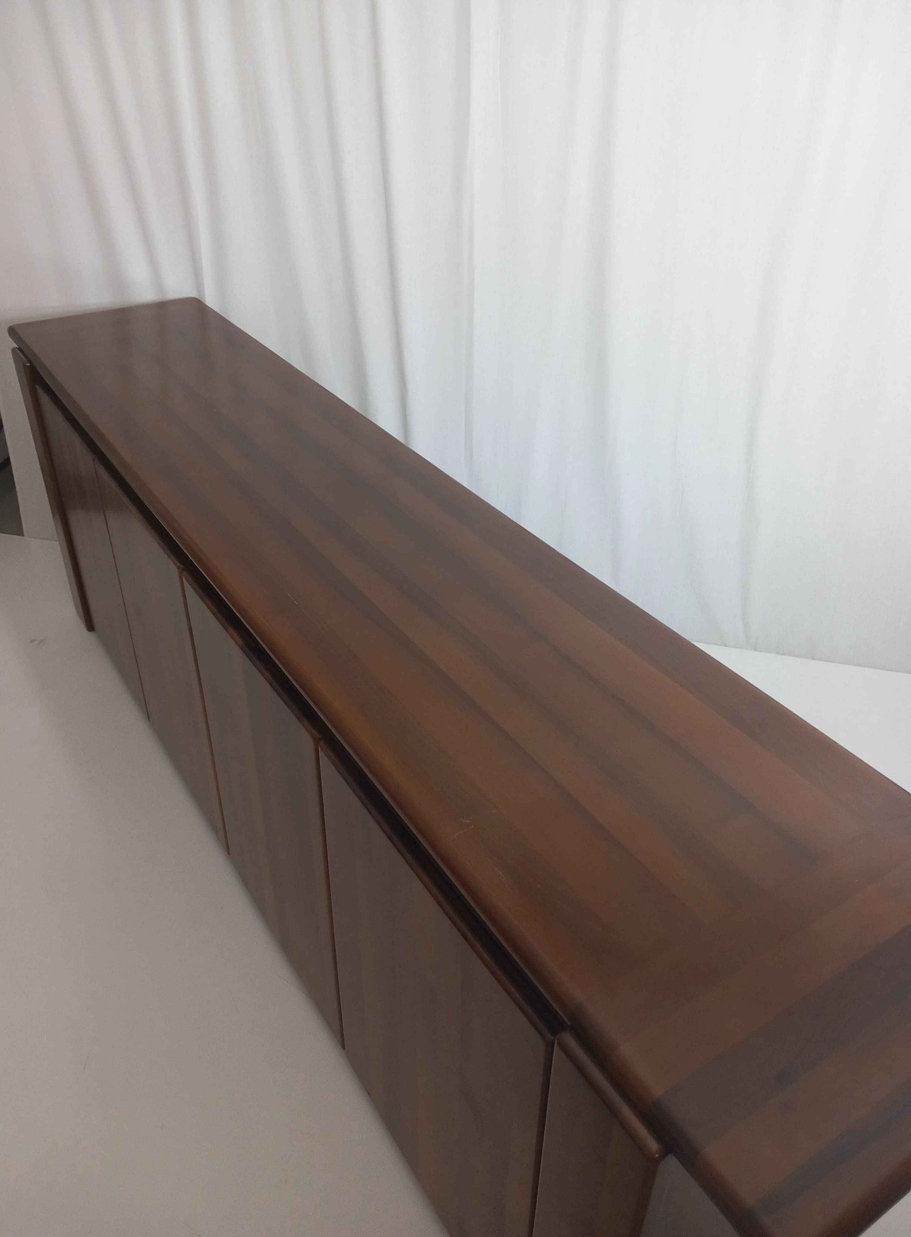 1970s Walnut Sideboard by Mario Marenco Brand