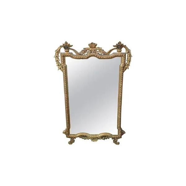 Vintage wall mirror in gilded wood ('900), 