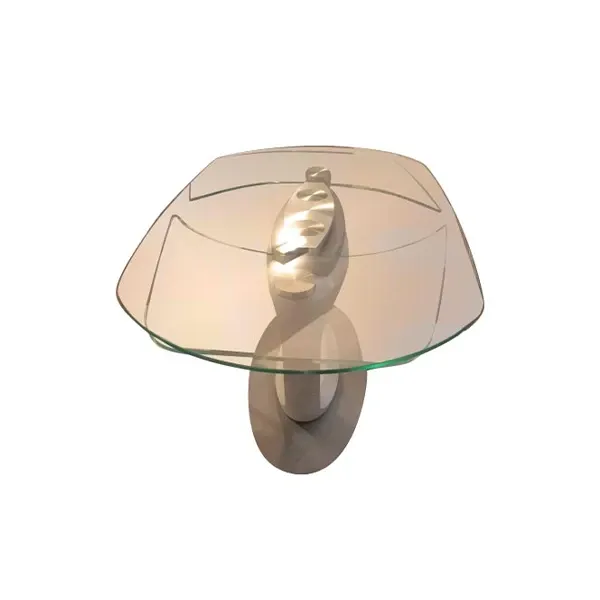 Tavolo allungabile Orbital in metallo e vetro, Calligaris 2