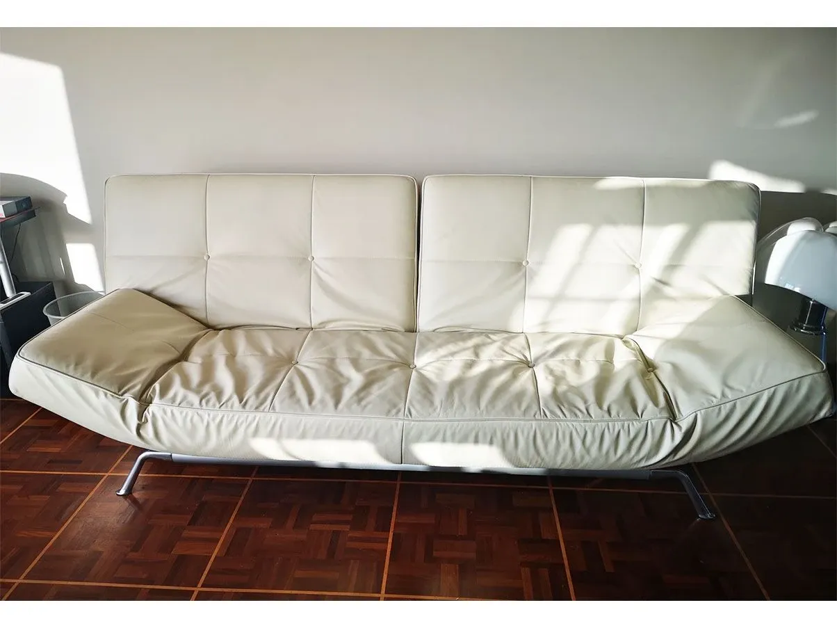 Smala adjustable leather sofa bed (white), Ligne Roset 4