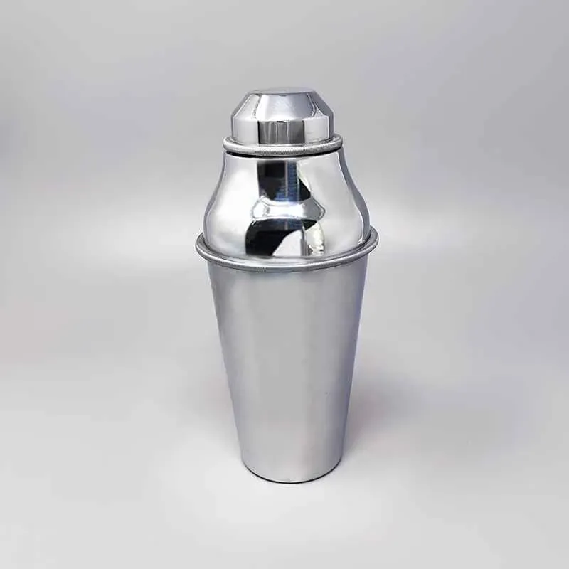 Vintage stainless steel cocktail shaker (1950s) 1