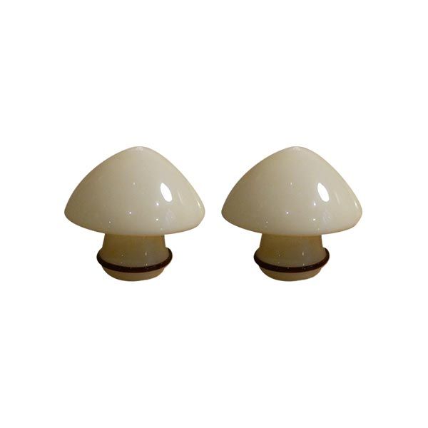 Set 2 lampade da tavolo in vetro di Murano (anni'70), De Majo image