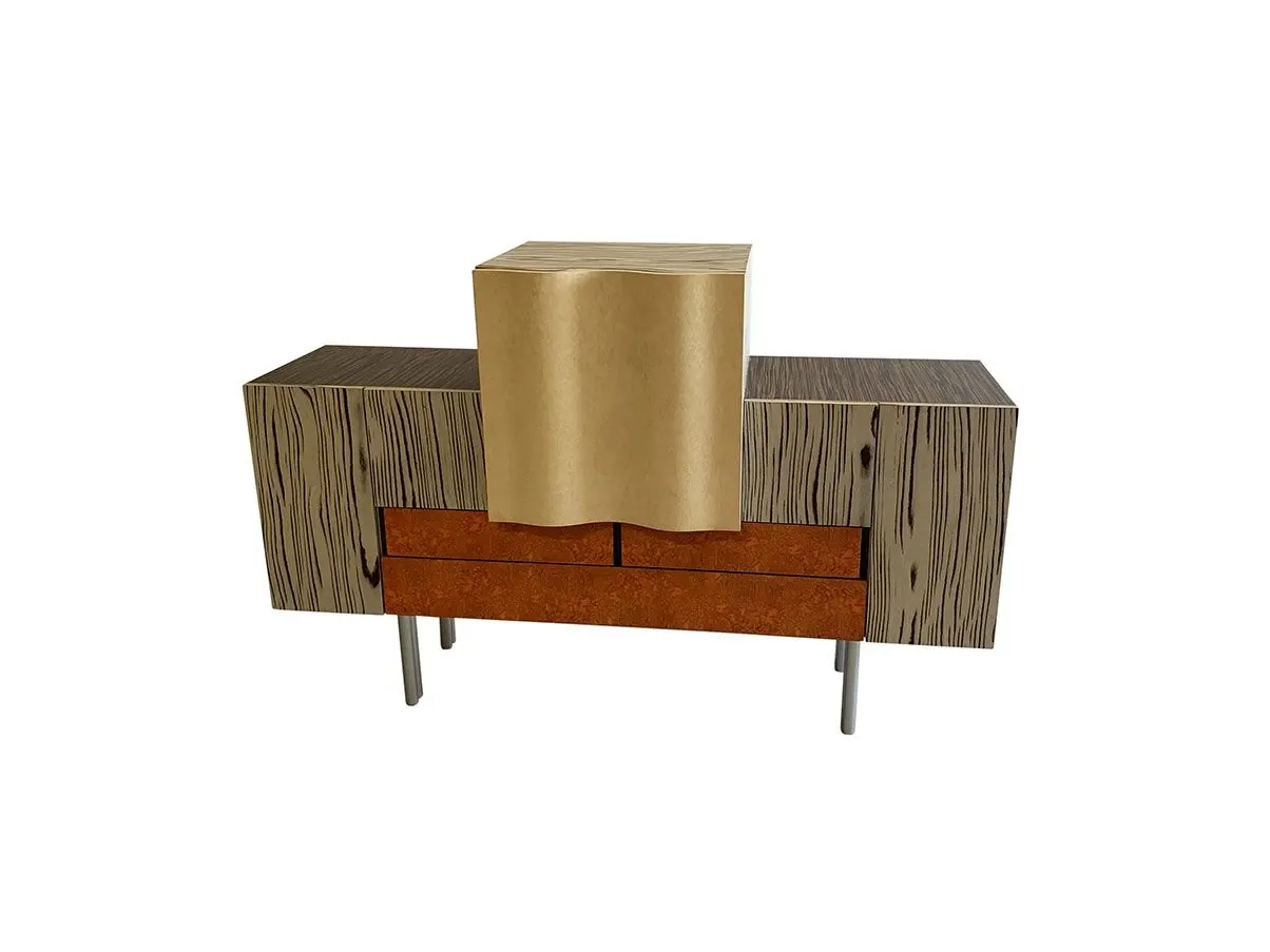 FS015 sideboard with zebra wood doors and drawers, Carpanese Home 2