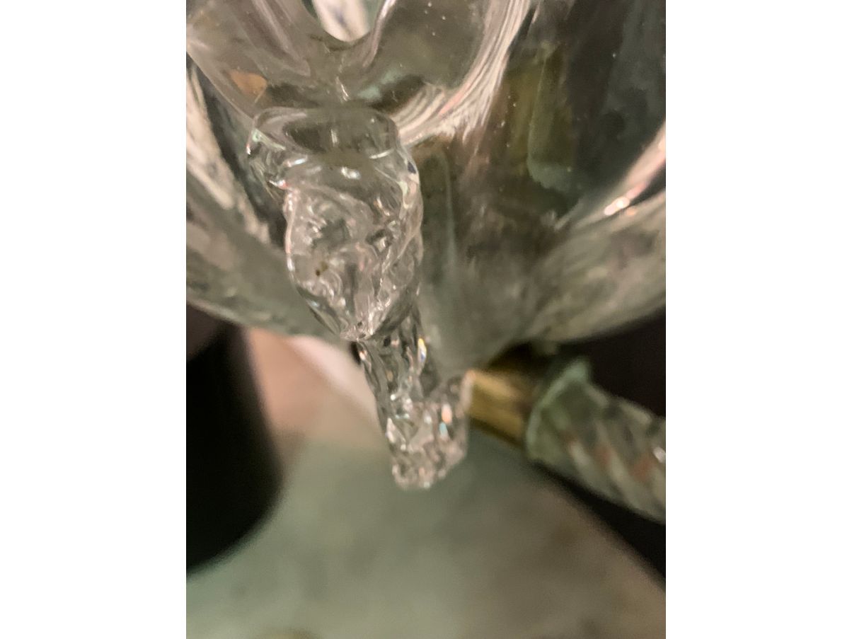 Lampada a sospensione in vetro di Murano vintage (anni '40), 8