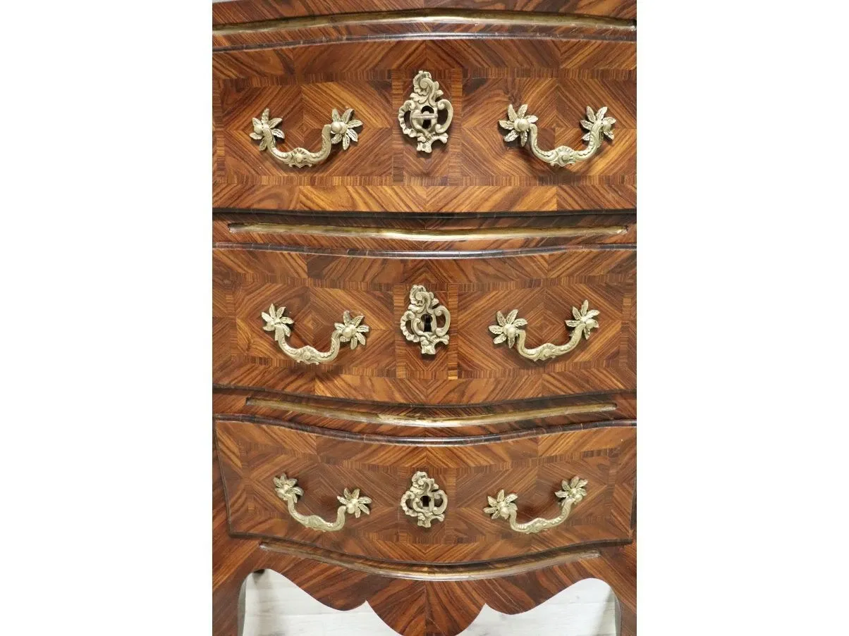 Cassettiera in legno e marmo (anni '20) 6
